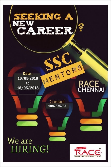 ssc recruitment for mentor in race institiute - the best ssc exam coaching institute -min