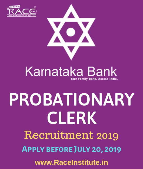 Apply for Karnataka Bank Probationary Clerk » raceinstitute.in