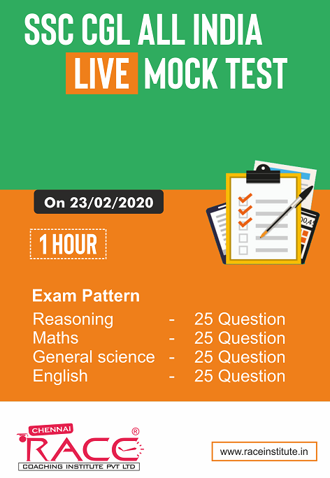 Free SSC CGL All India Live Mock Test » raceinstitute.in